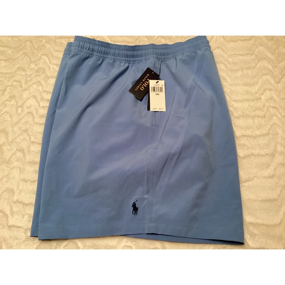 Polo Ralph Lauren Mens Swim Trunks 4XB Blue Stretch Recycled Harbor Island Blue - Picture 7 of 8